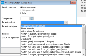 Projectvrijval/onderhandenwerk engineering