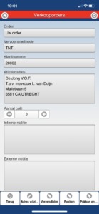 BrancheView App met AccountView: verkooporders
